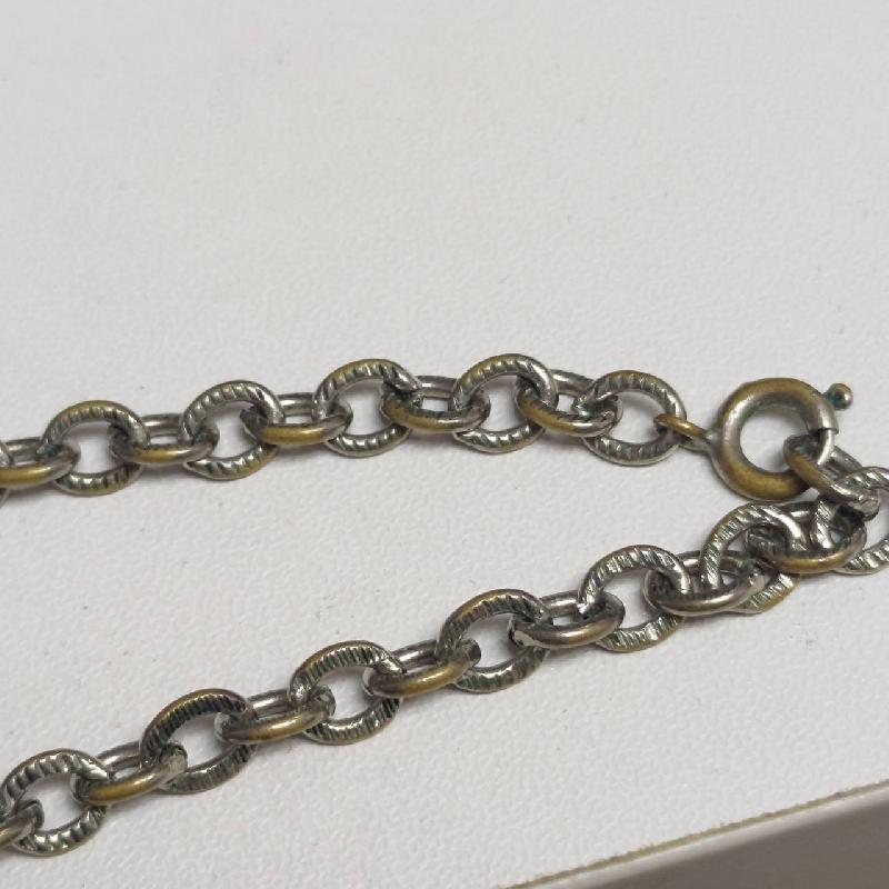 Vintage C.a.1960s Austrian Petit Needlepoint Floral Silver Tone Large Pendant Necklace (NZ007)