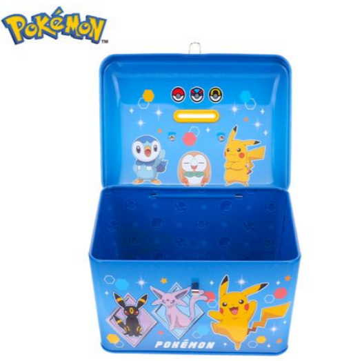 Pokémon  手挽式鐵盒錢箱
