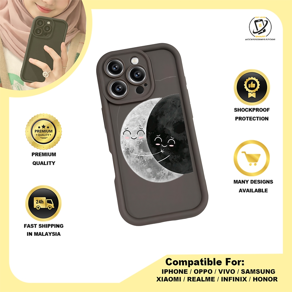 TPU DESIGN CASE PHONE FOR IPHONE - DESIGN MOON B