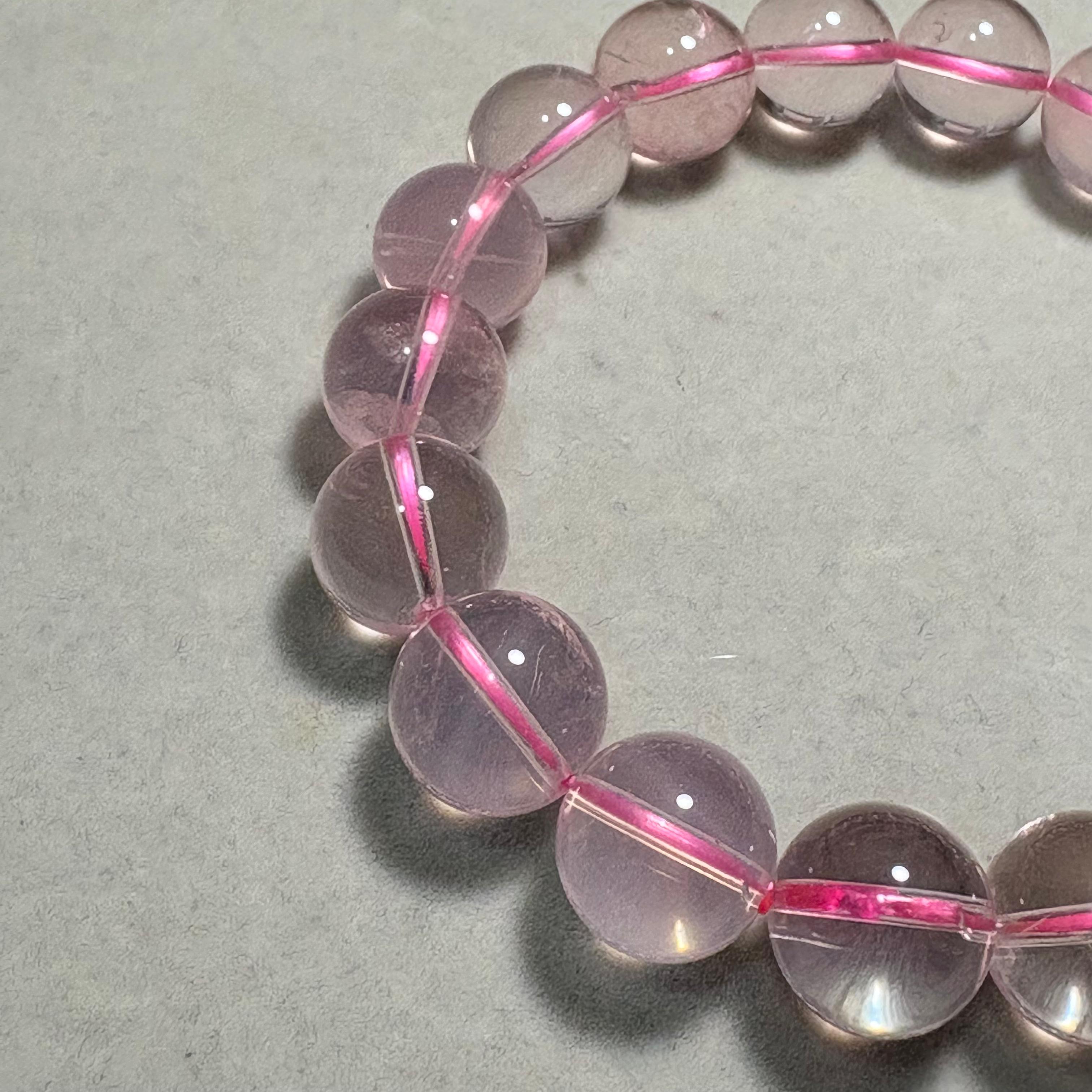 11.5mm星光粉晶手串 No. 2063