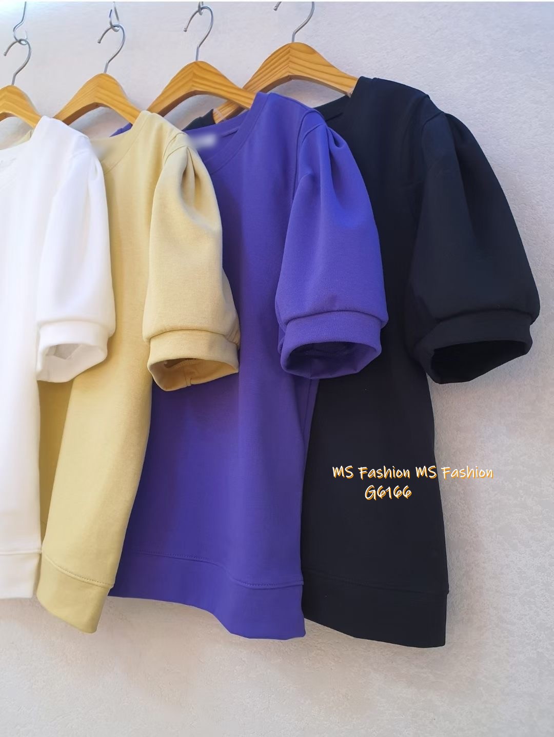 G6166 韓國🇰🇷靚色摺袖top