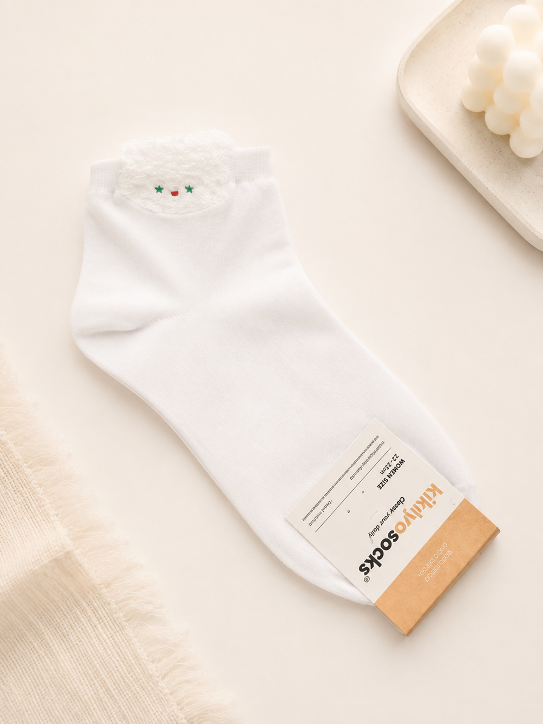 Korean Fluffy Bunny Mid Socks