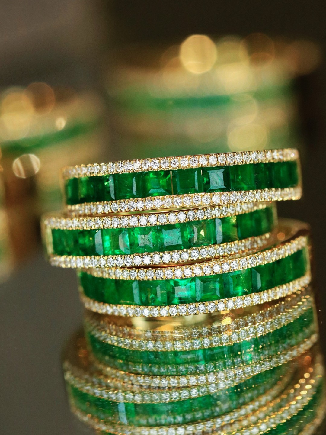 18K祖母绿鑽石戒指 E1.02 D0.17 G3 S16