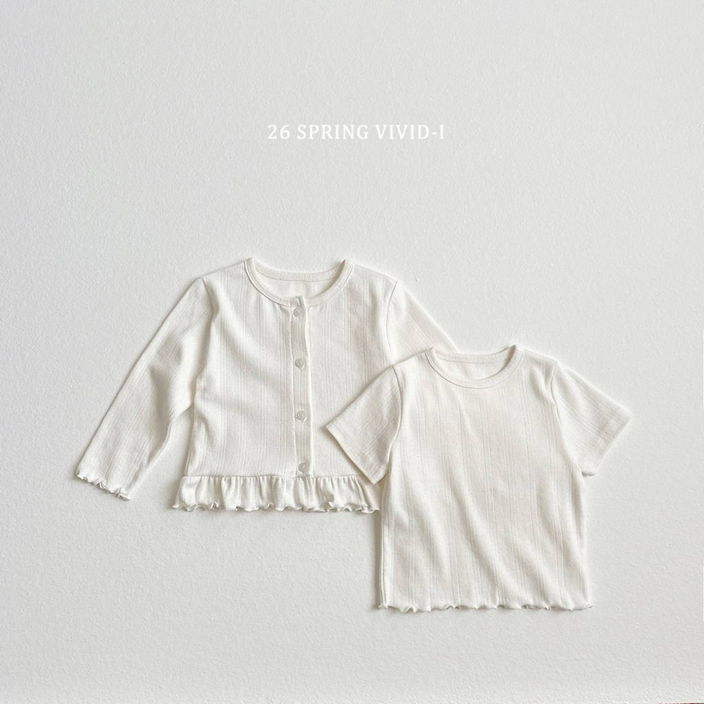 🌸預訂 韓國直送🌸🇰🇷VIVIDI兩色鏤空開襟外套上衣套裝