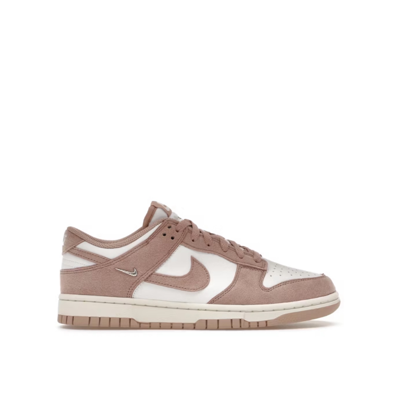 IB4417-102 Nike Dunk Low Rose Whisper Gold Mini Swoosh IB4417-102