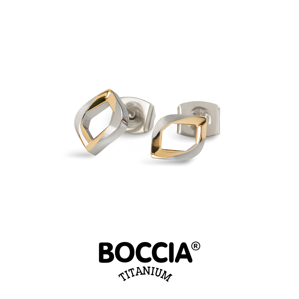 Boccia Titanium 05012-02 鈦金屬 / 鍍金耳環