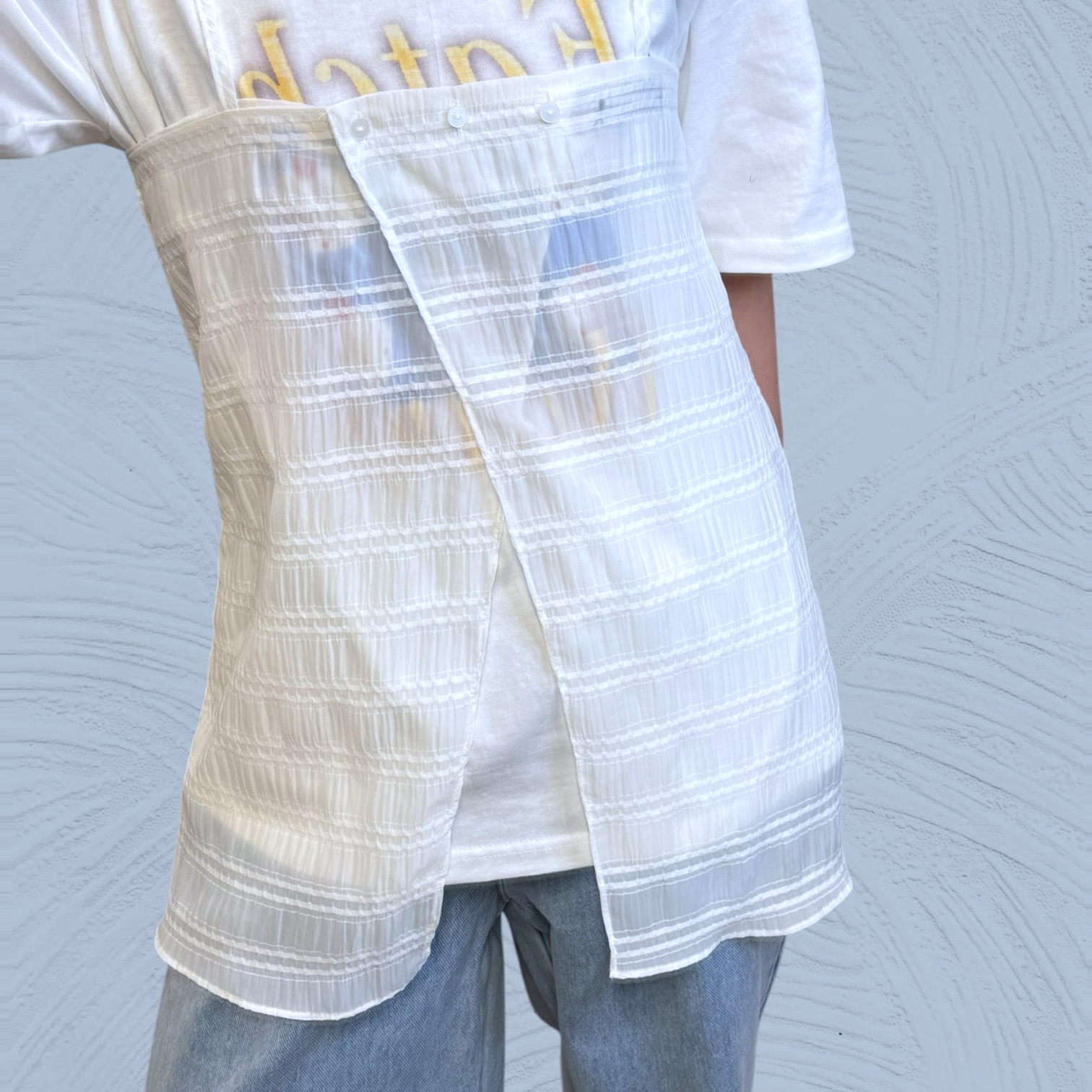 221198 雪紡皺布吊帶背心胸