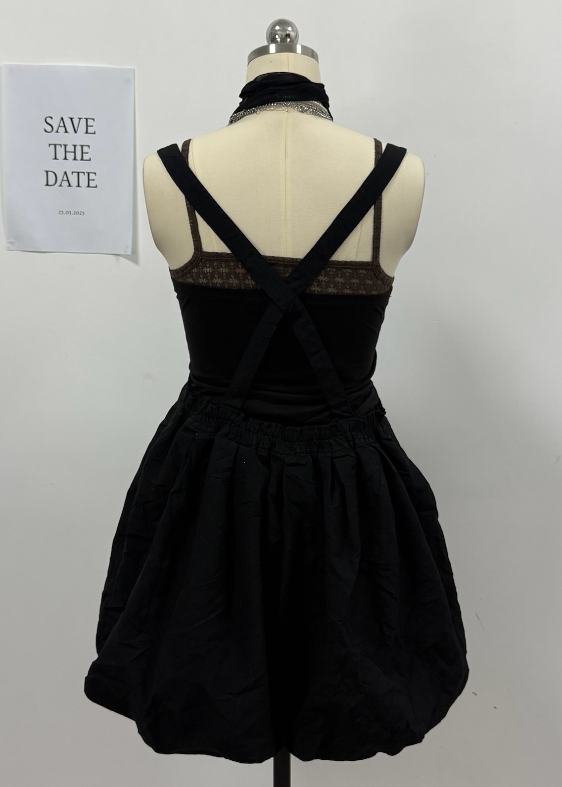 Gothic Straps Bubble Aline Skirt