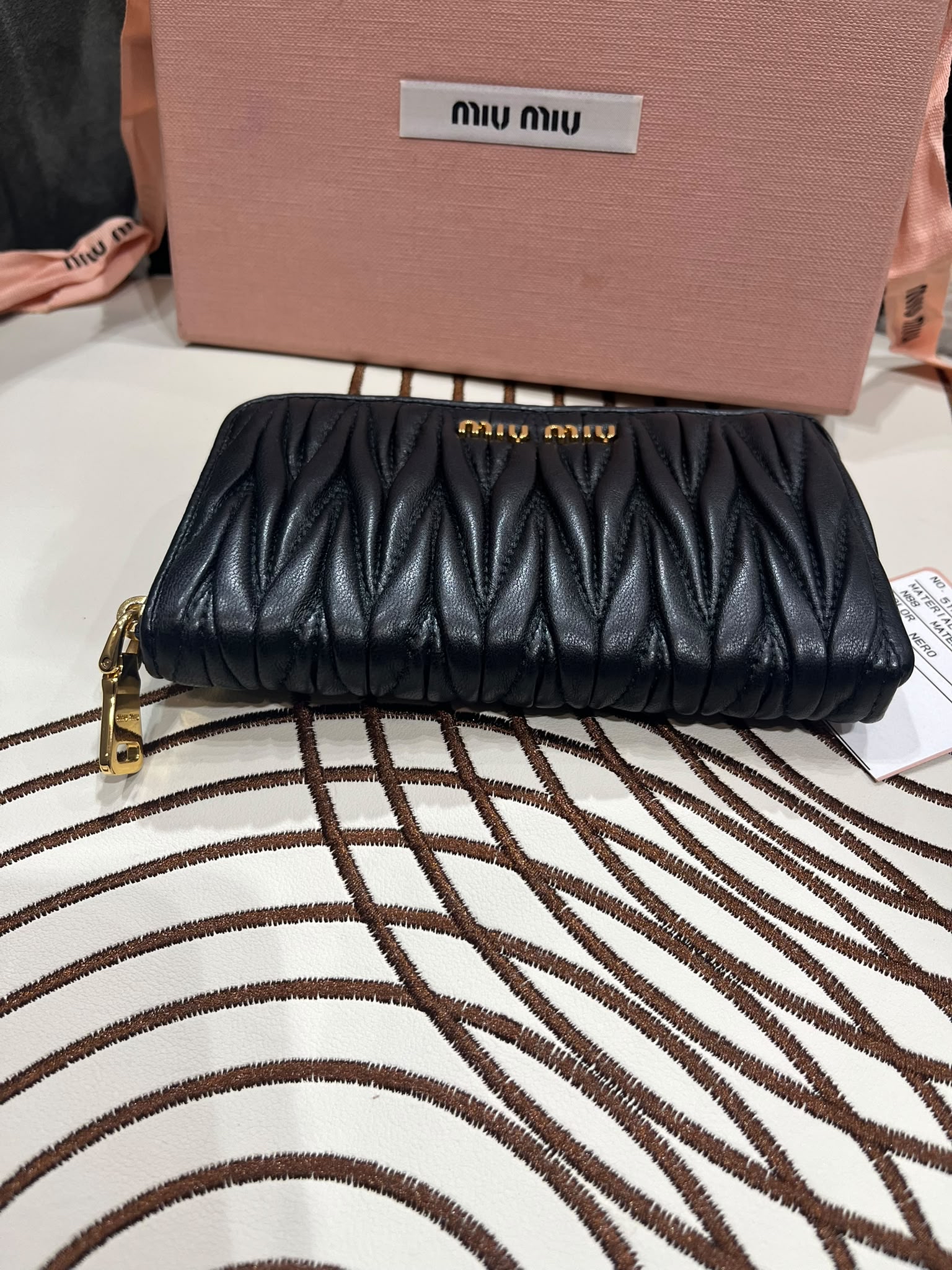 未使用品 Miu Miu Zip Wallet Black 100%Authentic, Unused 未使用品✅Box