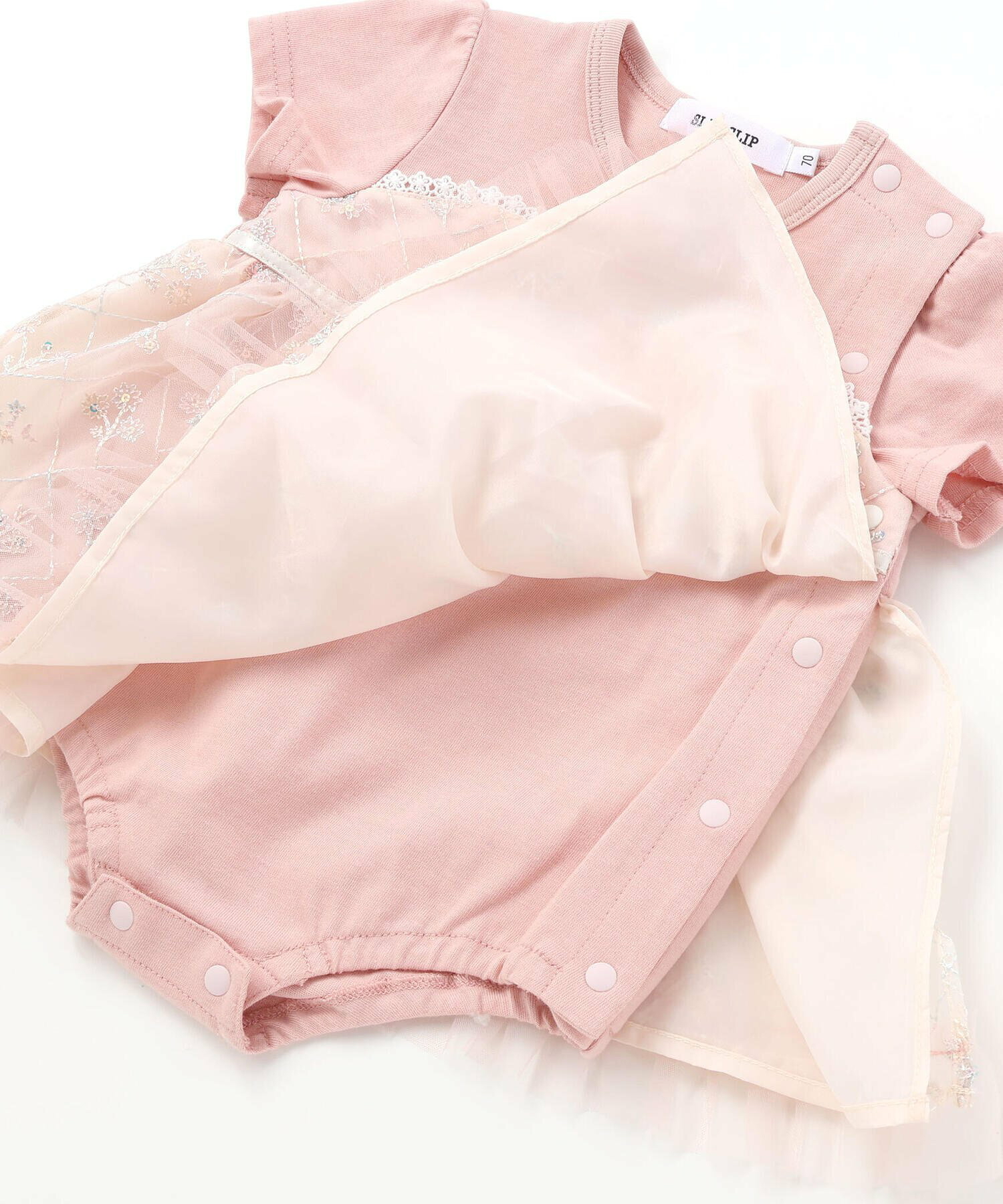 🇯🇵預訂 日本直送🇯🇵Slap Slip Baby兩色胸衣式花卉薄紗短袖包屁裙