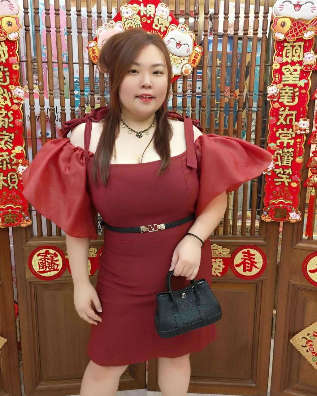 TT809 大波浪袖修身礼服