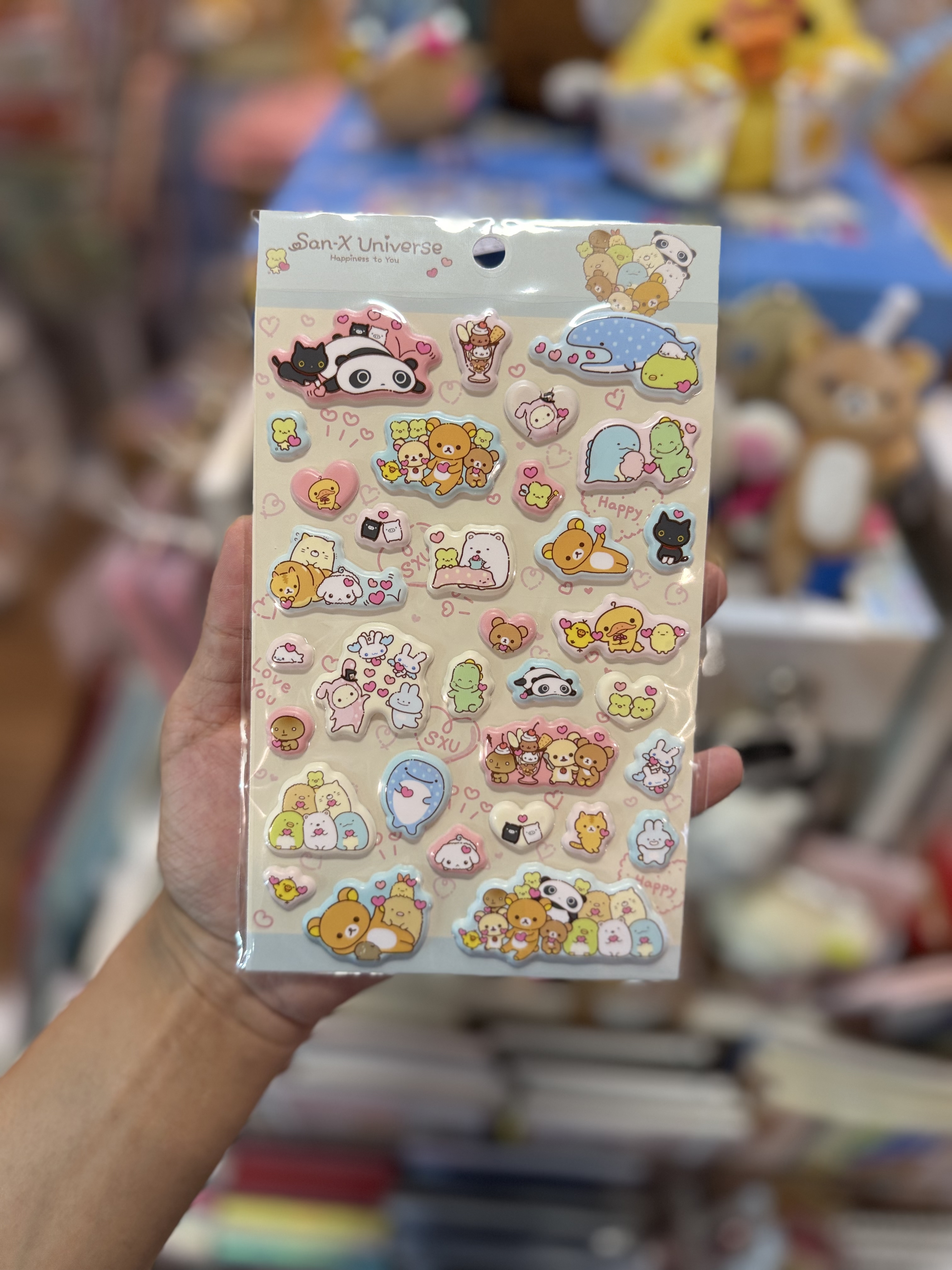 《現貨》全新San-x心心系列立體貼紙