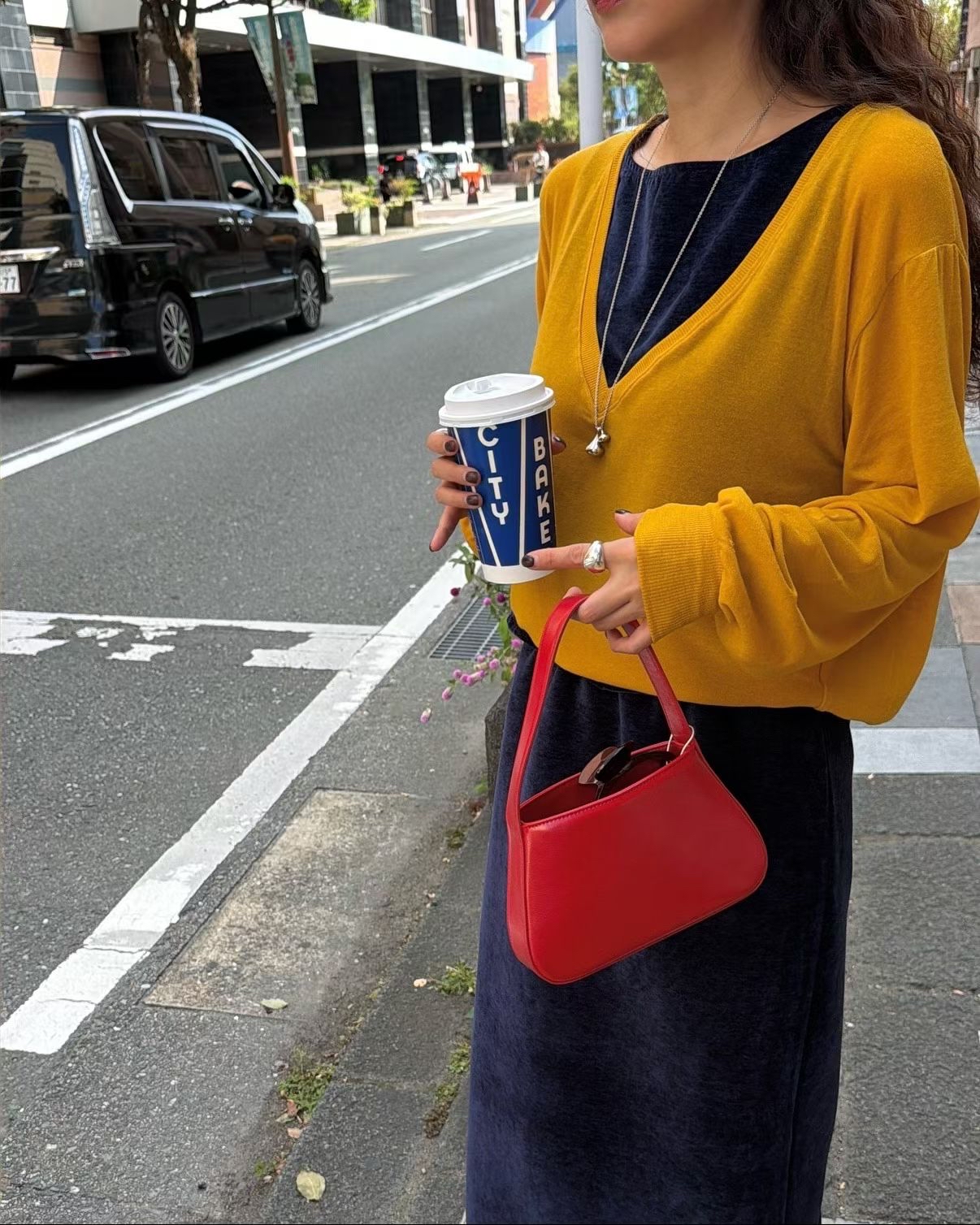Deep V soft knit
