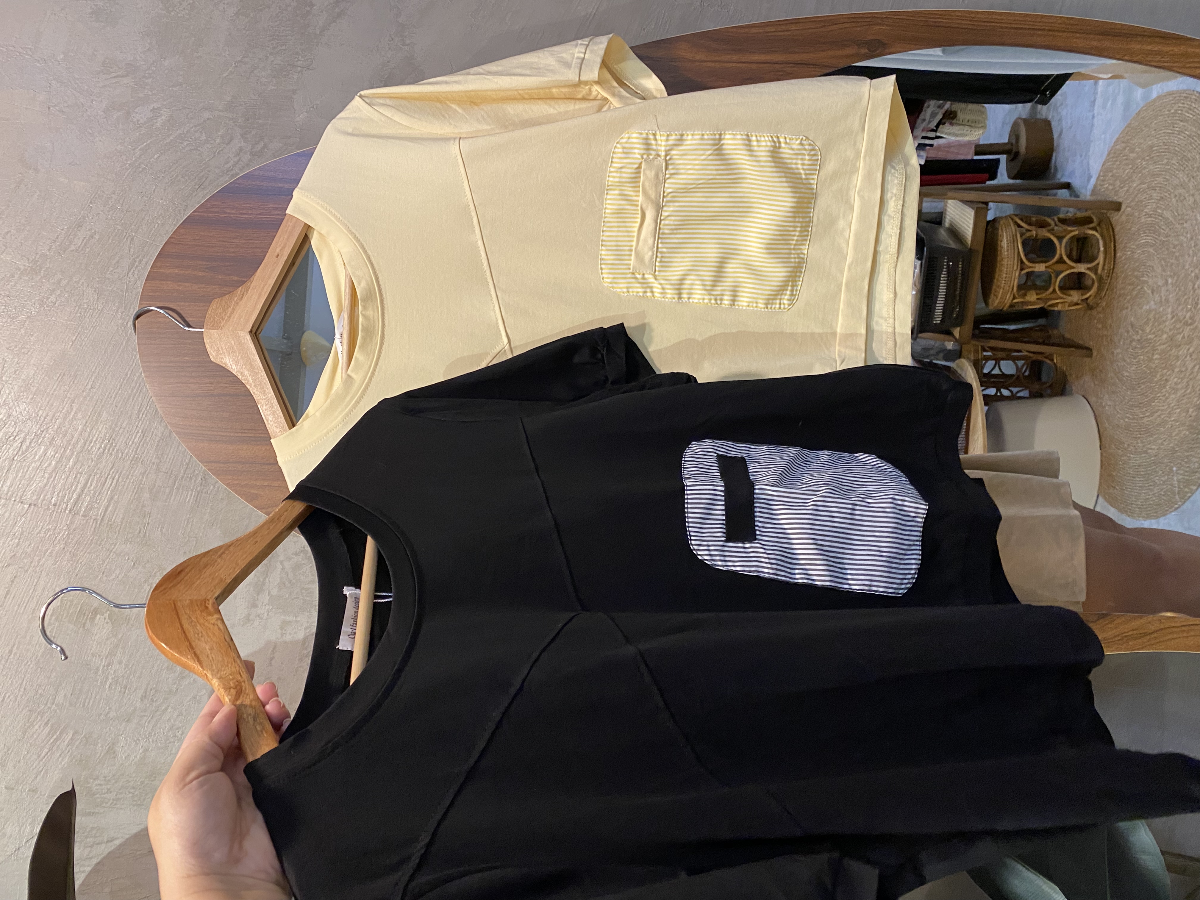 4665号-小设计假口袋拼接上衣