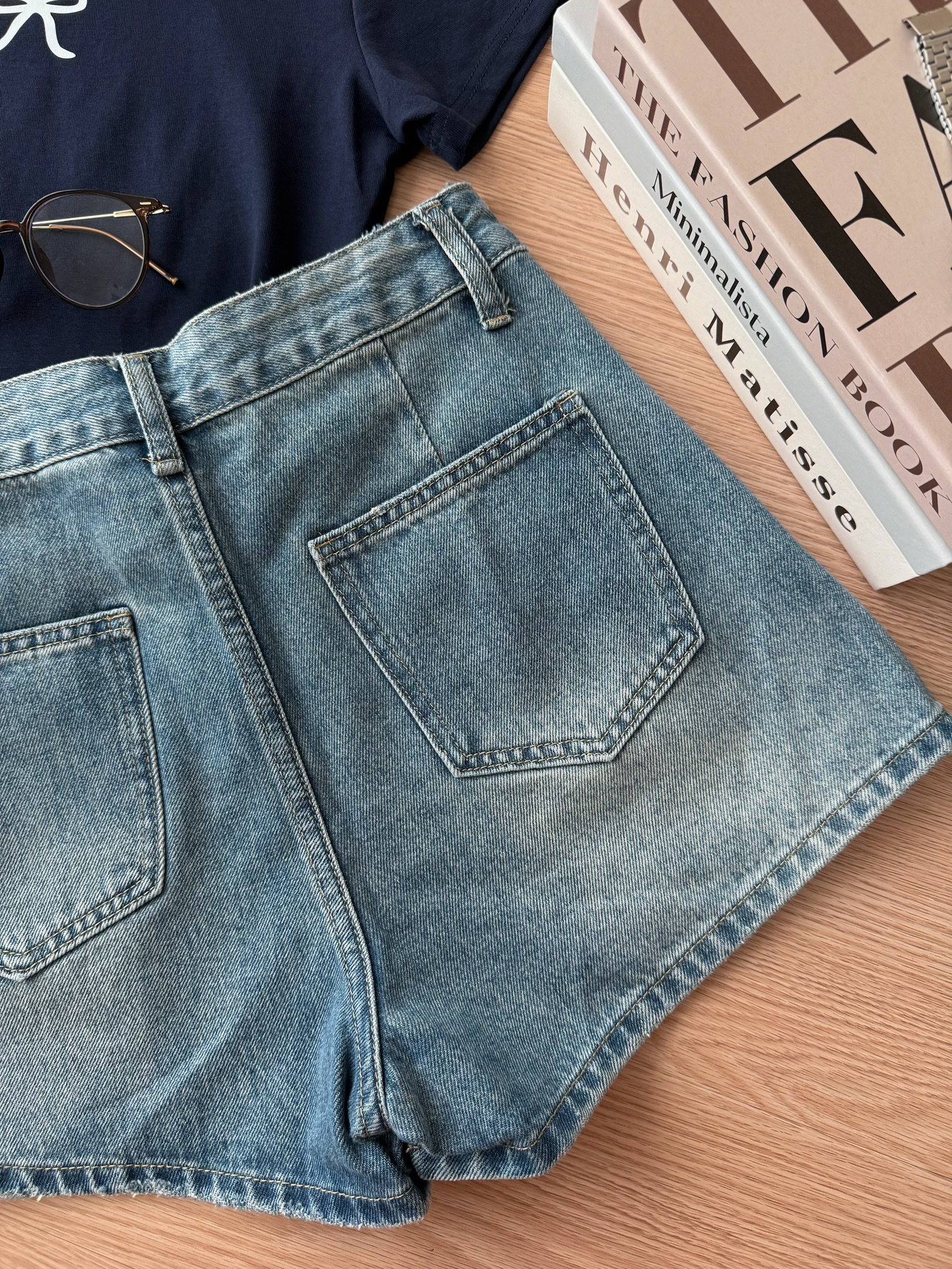 Aster Denim Shorts | Blue