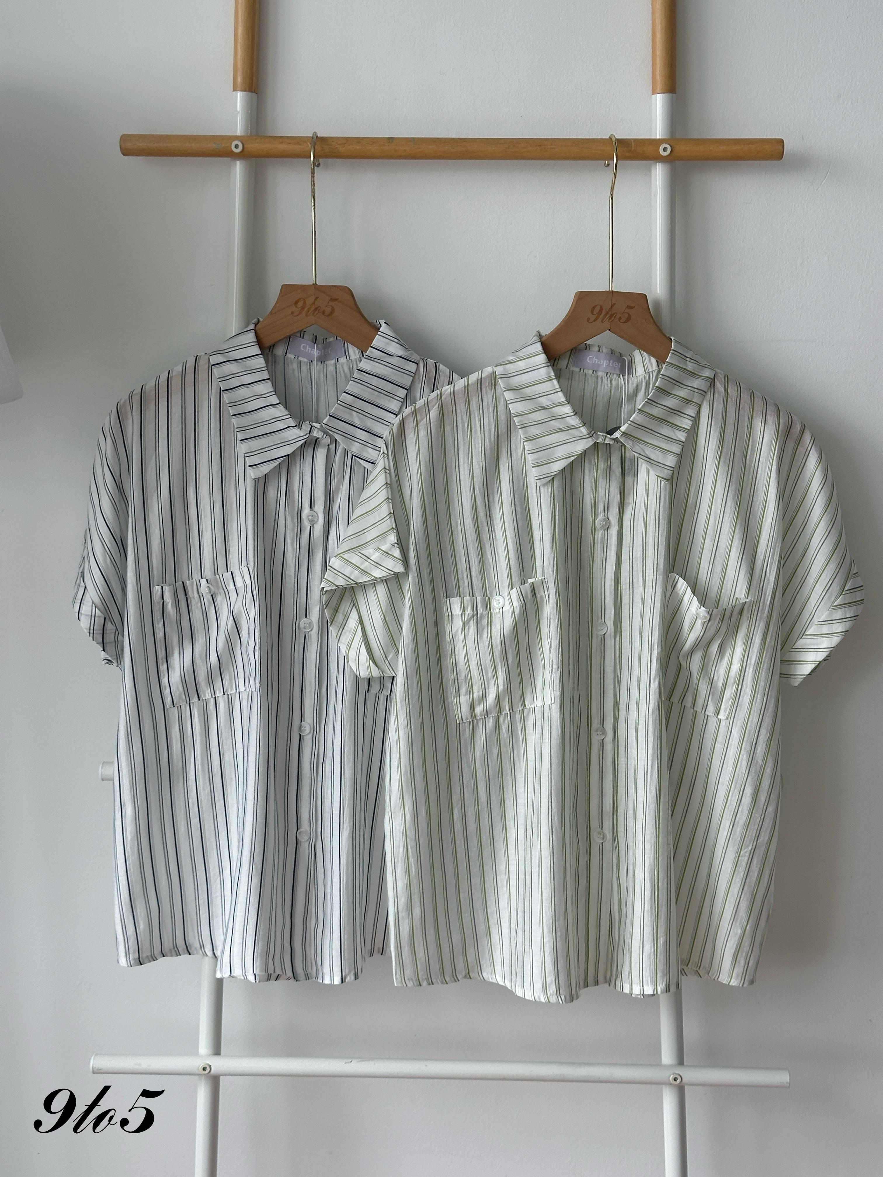T4331 Cape Sleeve Stripe Shirt - 4 Colors 