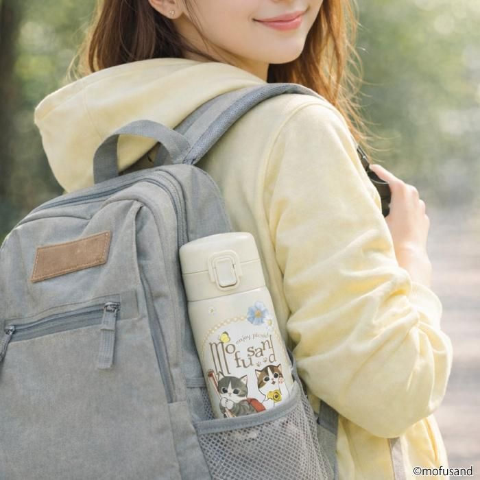 日本直送｜mofusand 不鏽鋼單按式保溫保冷水樽 (350ml/480ml）