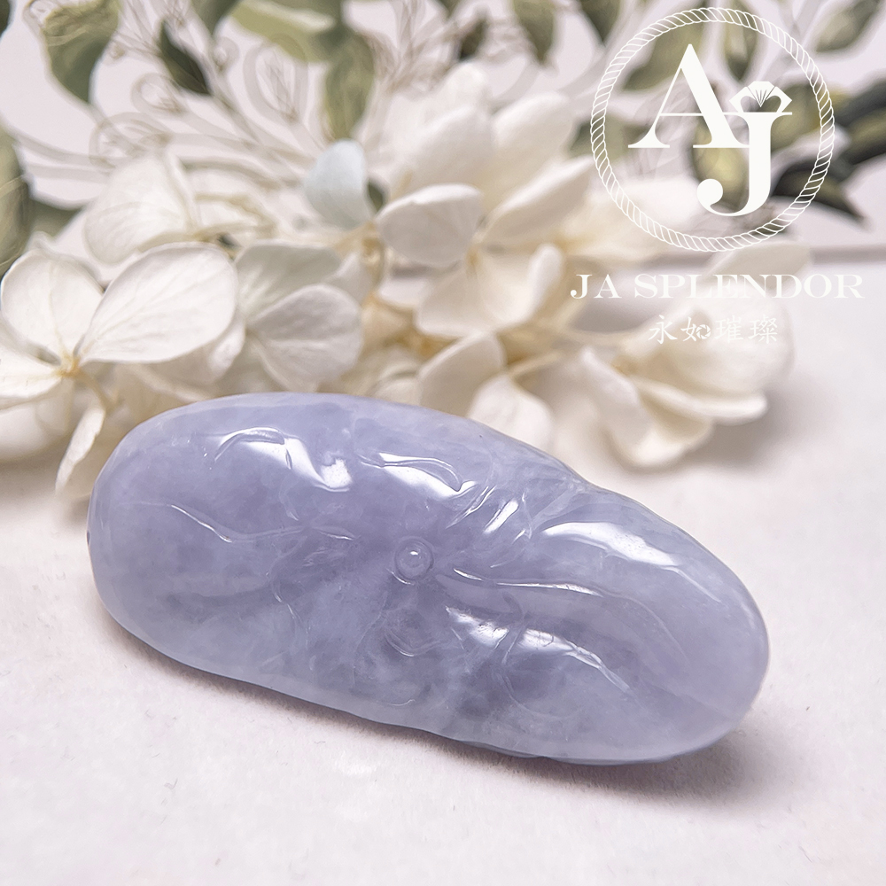 JN-762 天然翡翠A玉 冰潤紫羅蘭鳳凰吊墜