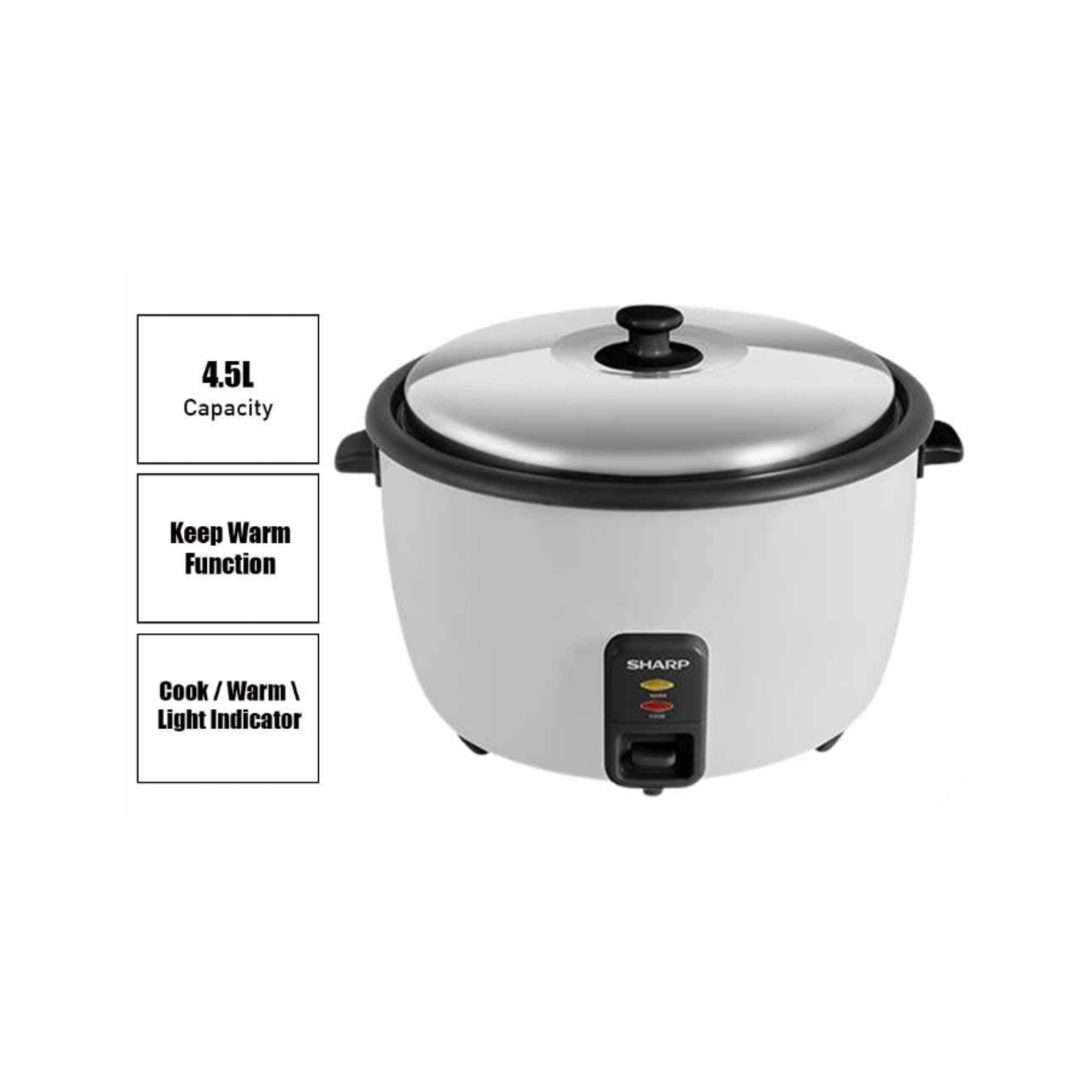 Sharp 4.5L Commercial Rice Cooker (KSH458CWH)
