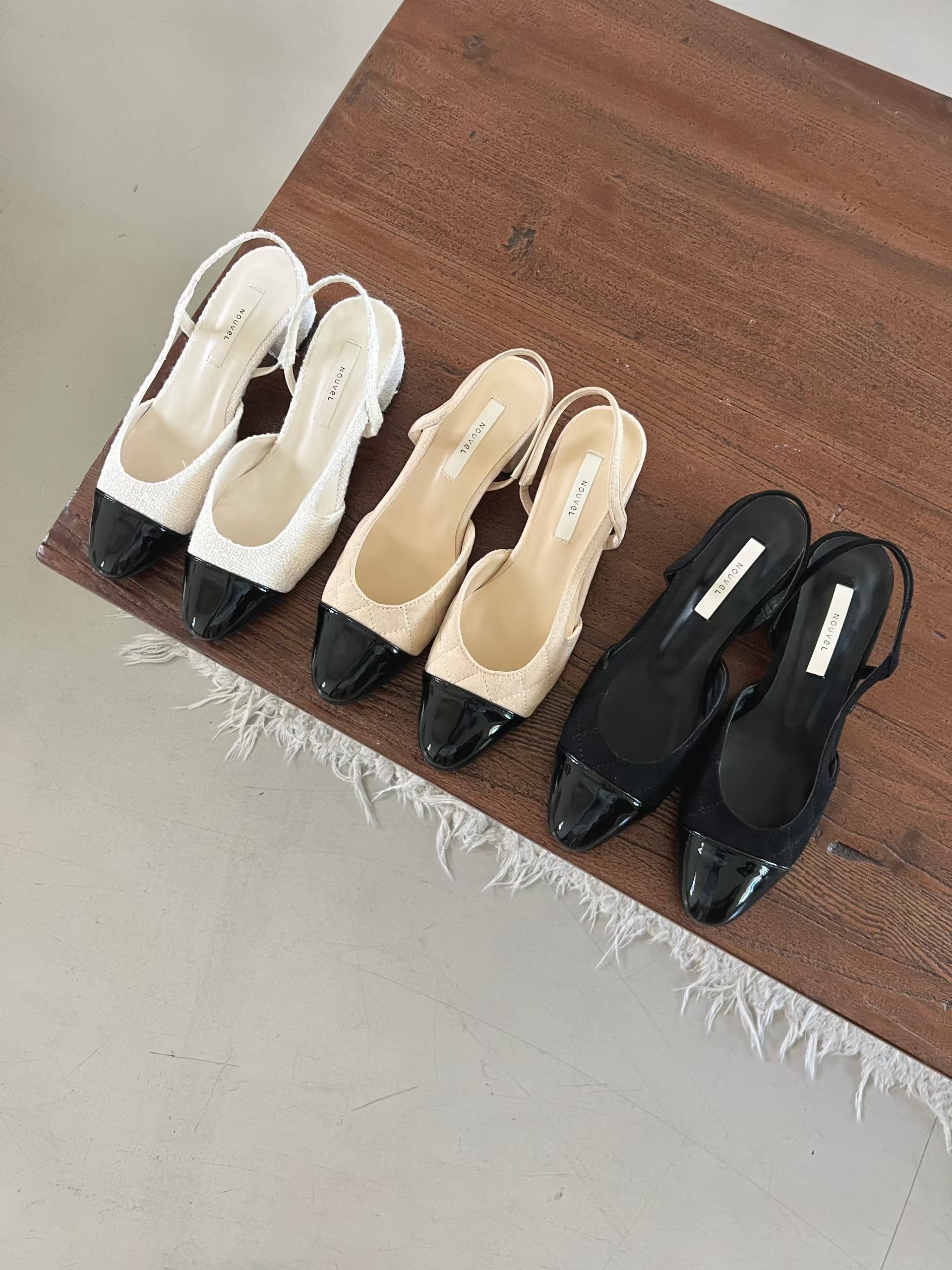 26新品- ♥︎ Coco撞色Slingback flats *Special price*