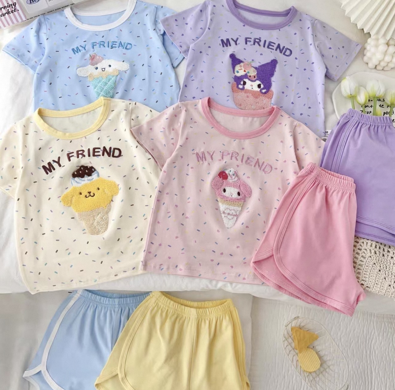 【$50童裝區】兒童刺繡短袖套裝