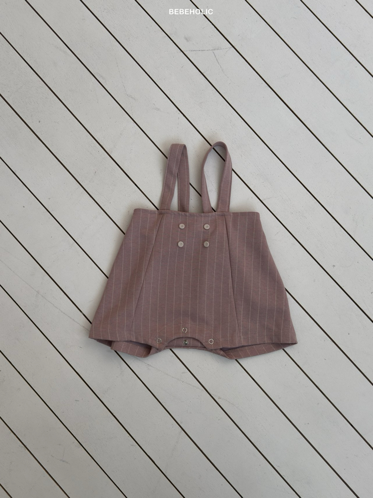 🌸預訂 韓國直送🌸🇰🇷BEBEHOLIC三色縫線條紋吊帶連身褲