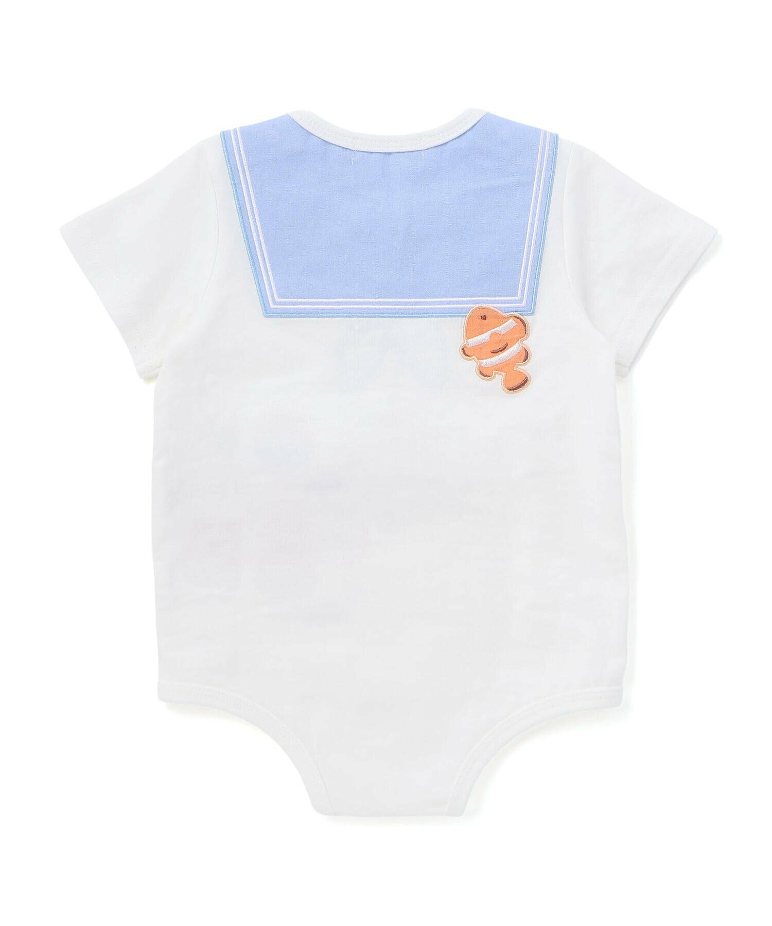 🇯🇵預訂 日本直送🇯🇵Slap Slip Baby兩色指南針望遠鏡印花水手領貼花短袖包屁衣