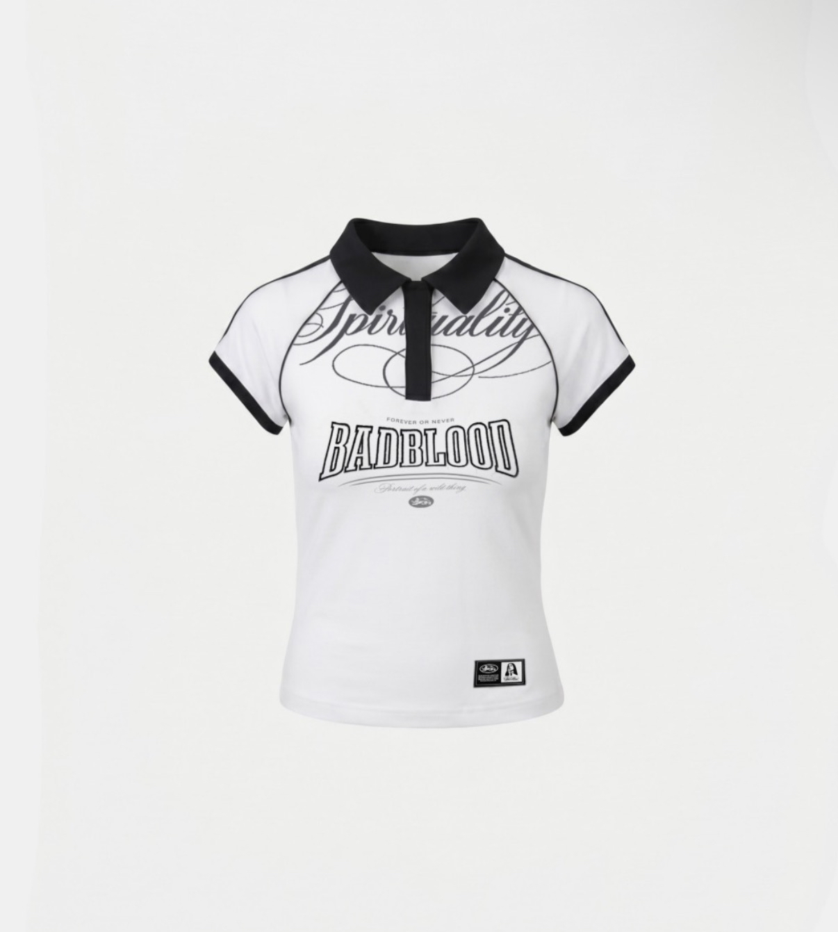 BADBLOOD新款[w-tee26-157] 90s Vintage Club Jersey Polo T-Shirt - White