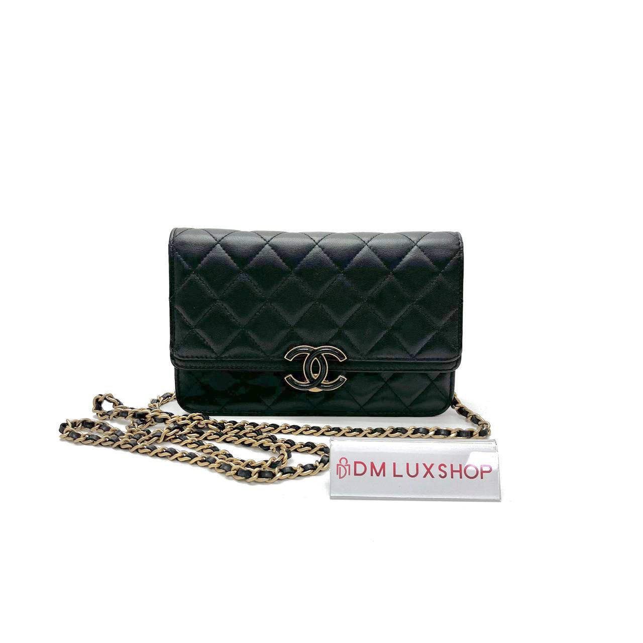 Chanel Black Lambskin CC WOC (Serial 28, Y: 2019)