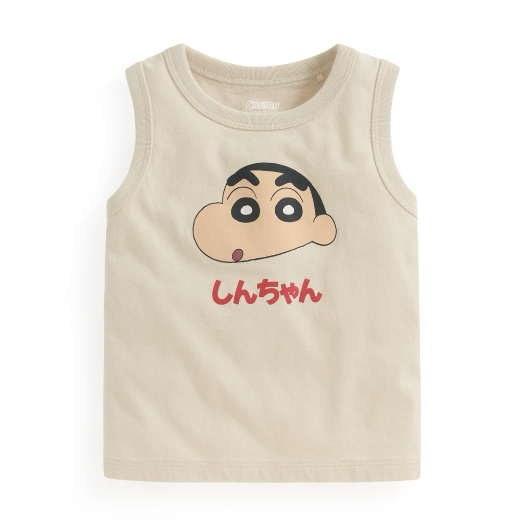 💚預訂 台灣直送💚蠟筆小新三色人物印花純棉背心