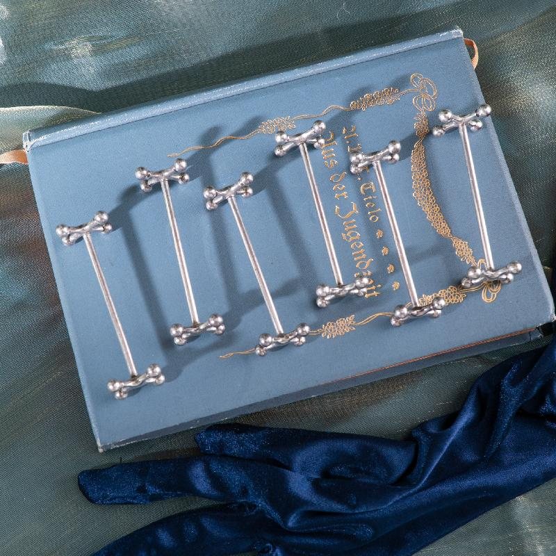 Vintage Modernist Cutlery / Chopstick Holder Set of 6 from Germany (MW047)