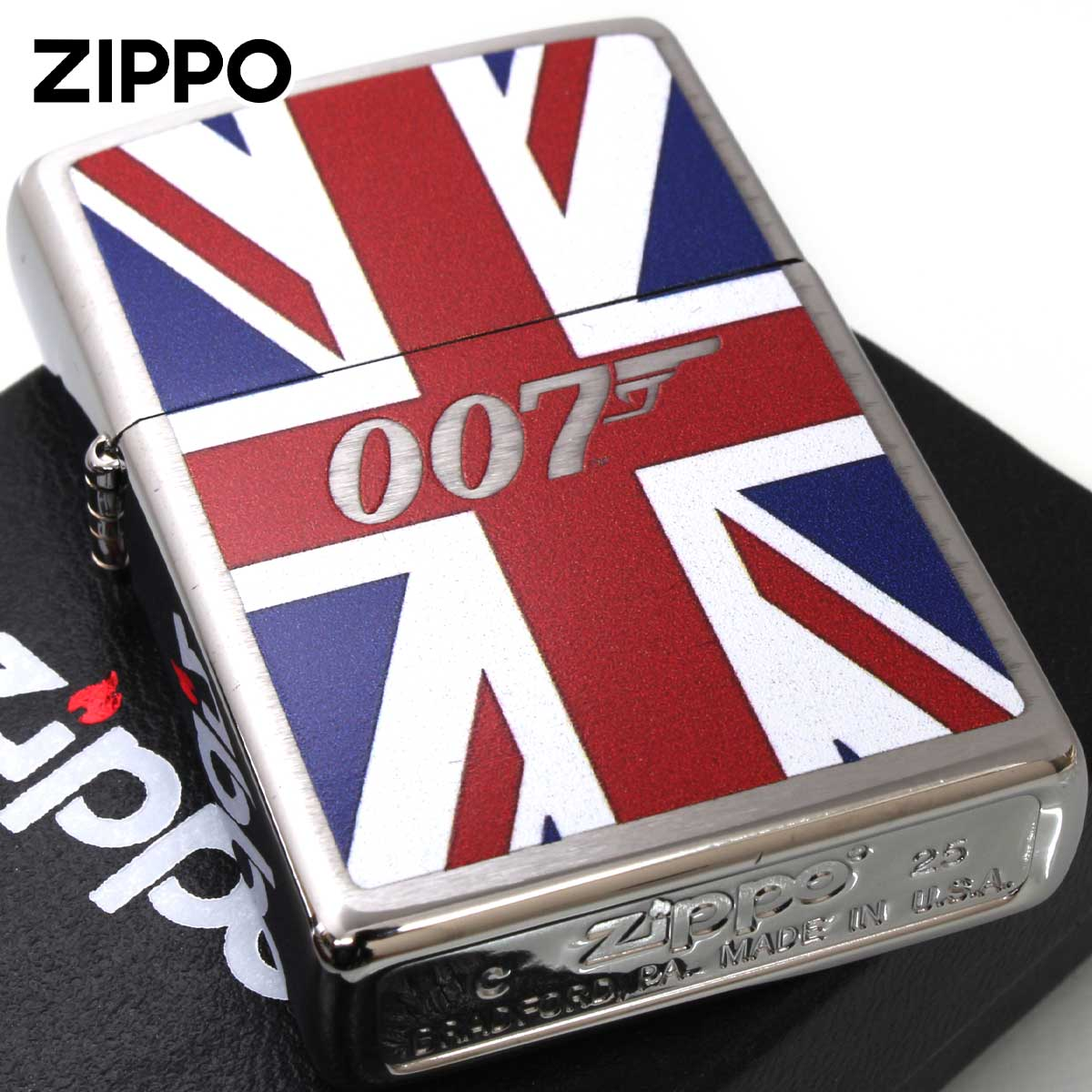 Zippo 46801 特工傳承打火機 – 翻舊銅融合英國旗樣 (007 徽章版) Agent Legacy Lighter 007 Emblem Edition