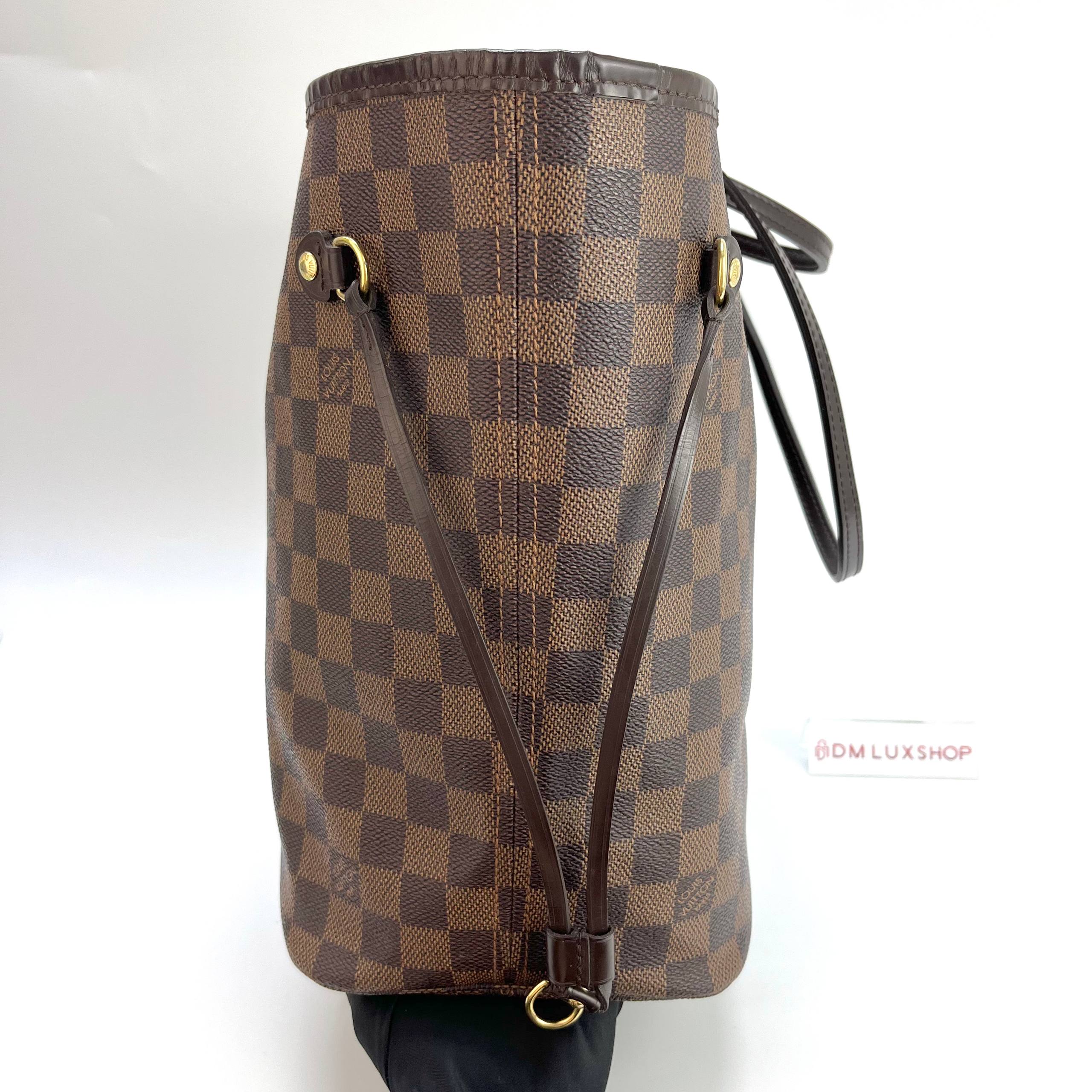 LV Neverfull Damier Ebene MM GHW