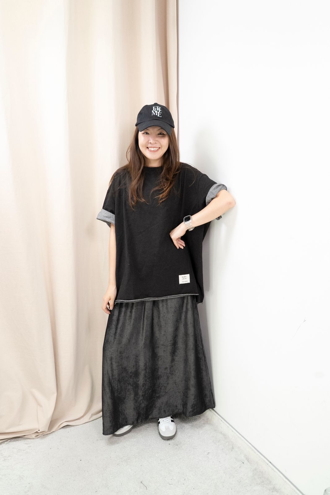 Oversize 牛仔Top（黑色）