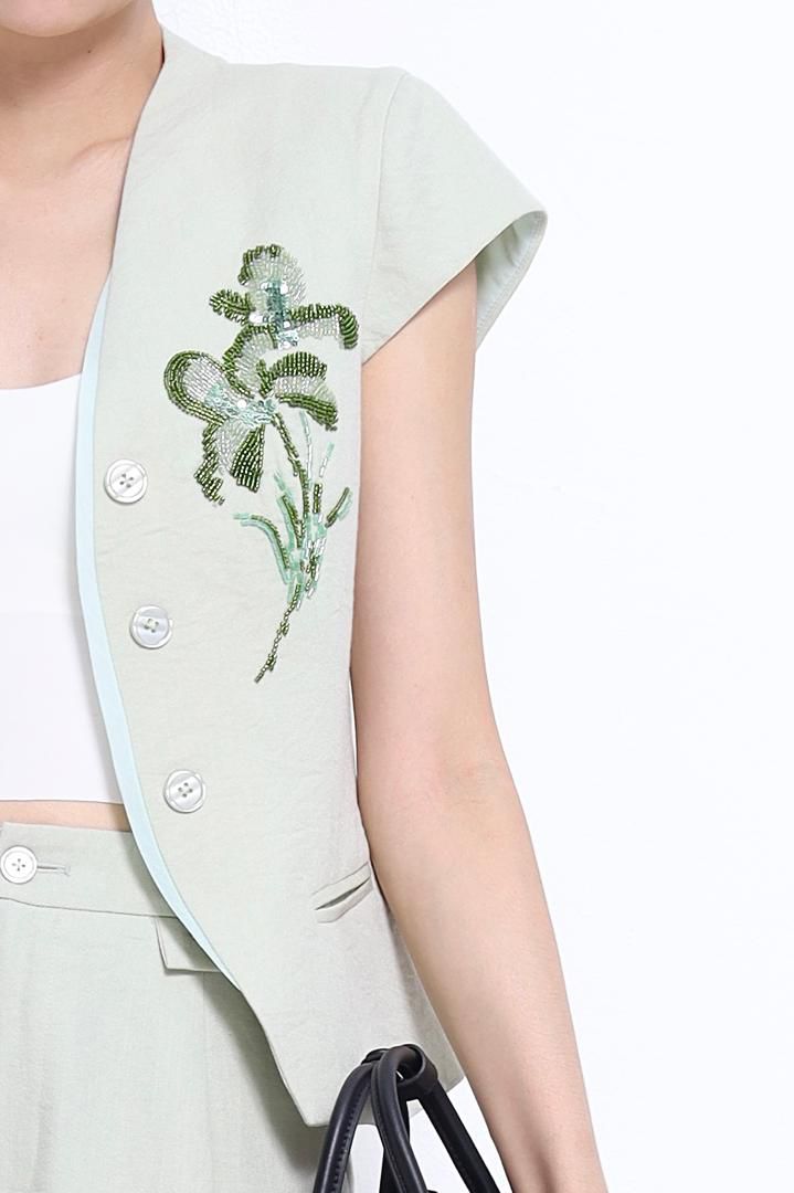 独家双色秀珠上衣 2669