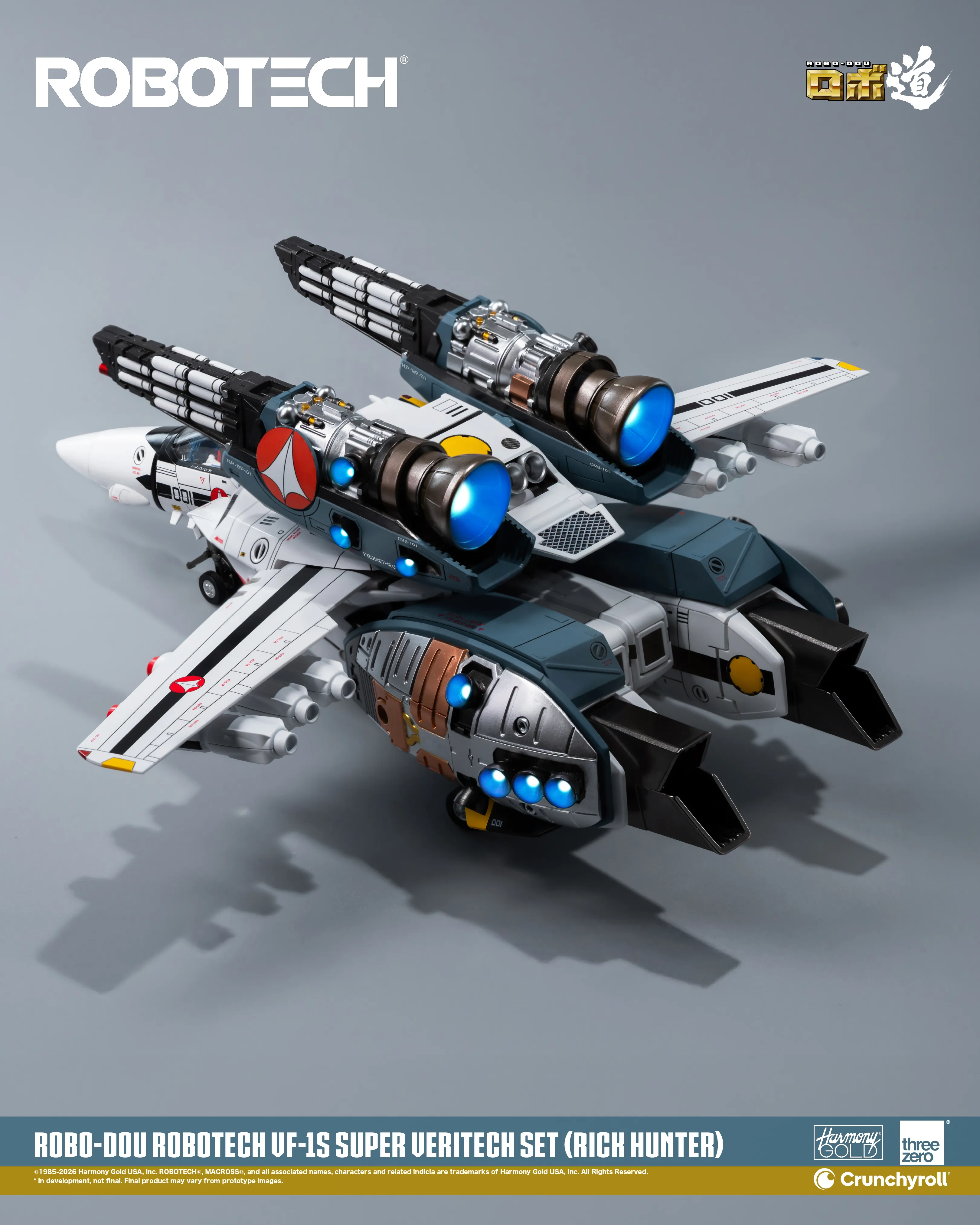 (預訂訂金 $700) (總價 $1786) threezero ROBO道 超時空要塞 Macross VF-1S 變形戰鬥機超級裝甲套裝 (獵龍 洛·福卡) (行版) ROBO-DOU Robotech VF‐1S Super Veritech Set (Rick Hunter Roy Fokker) (TZ-3Z0307) 