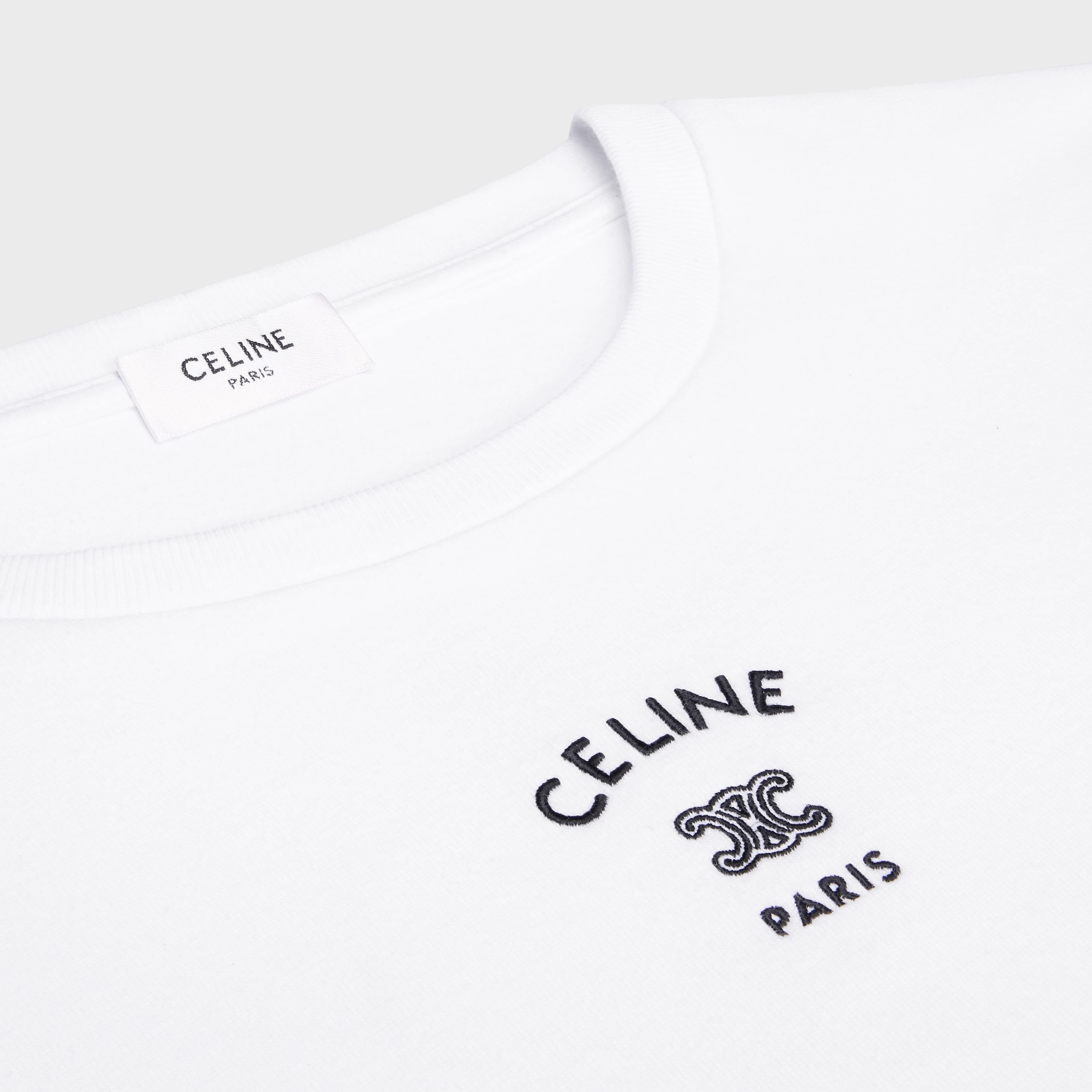 訂貨🍒 Celine 新款 白色刺繡 logo tee Size XS/S