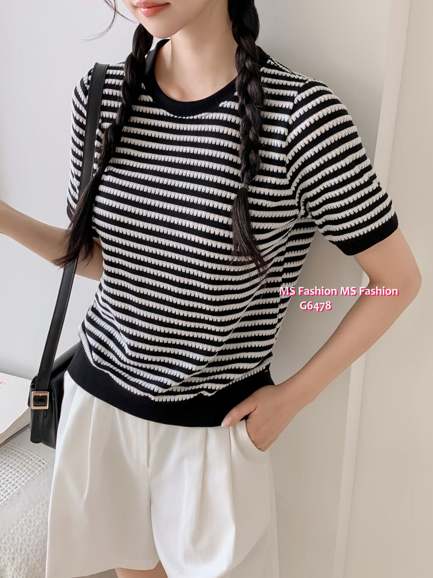 G6478 靚色橫間top
