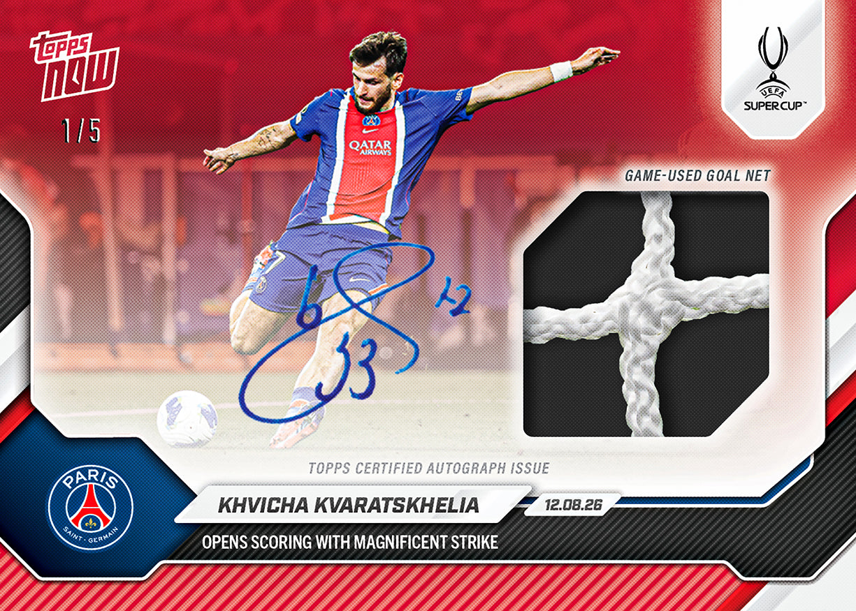Khvicha Kvaratskhelia - 2026/27 UCL Topps NOW® #3 UEFA Super Cup 入球卡【團購】