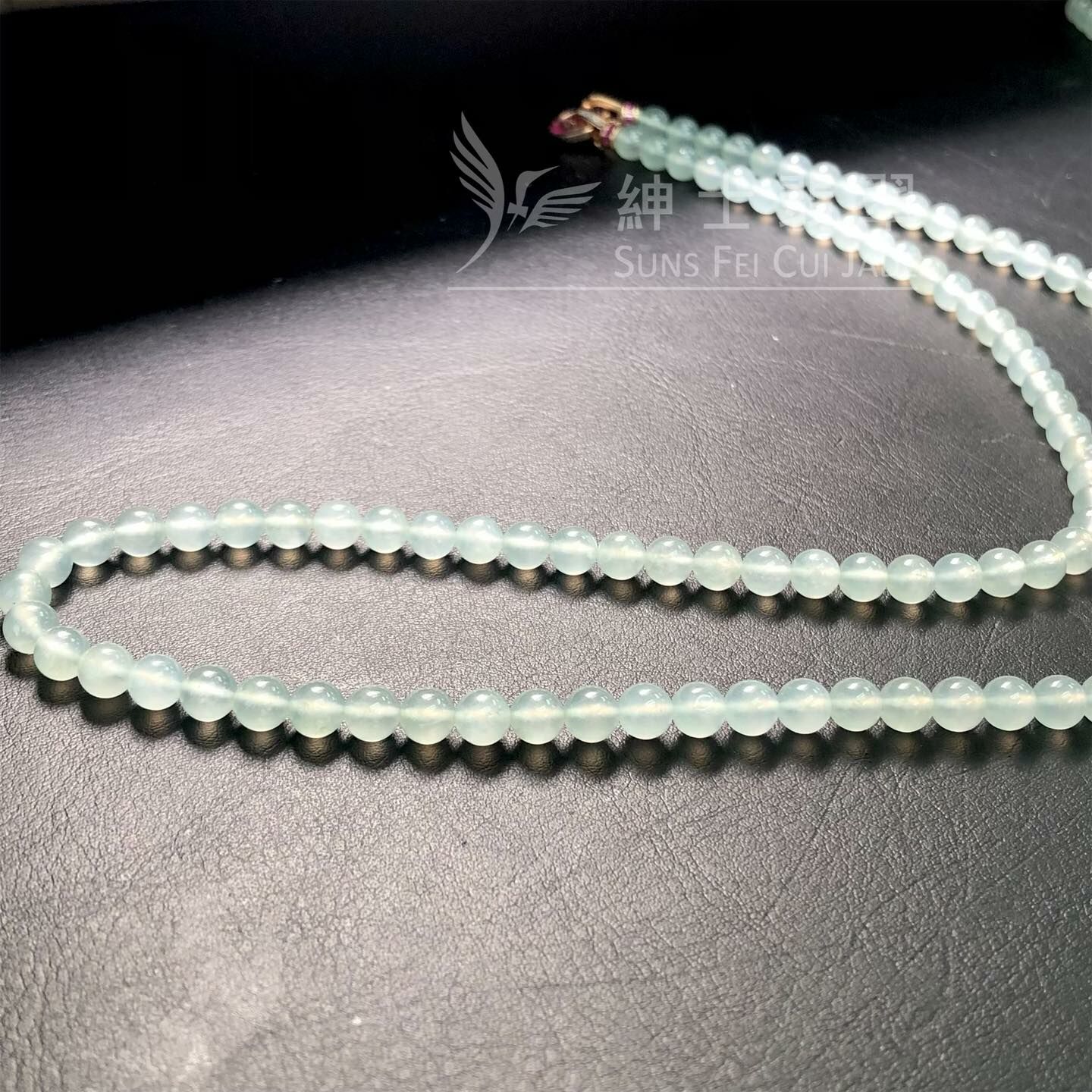 冰種翡翠頸串6mm - 1