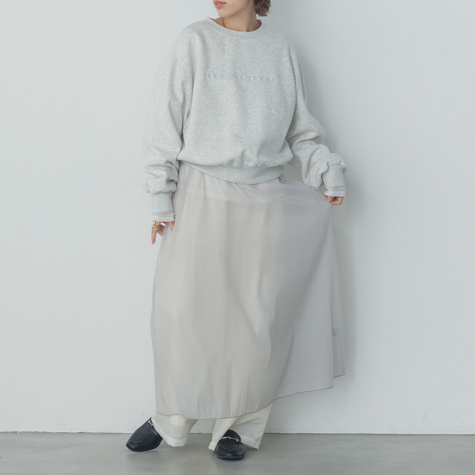 霧感疊穿連身outer【JOP002】