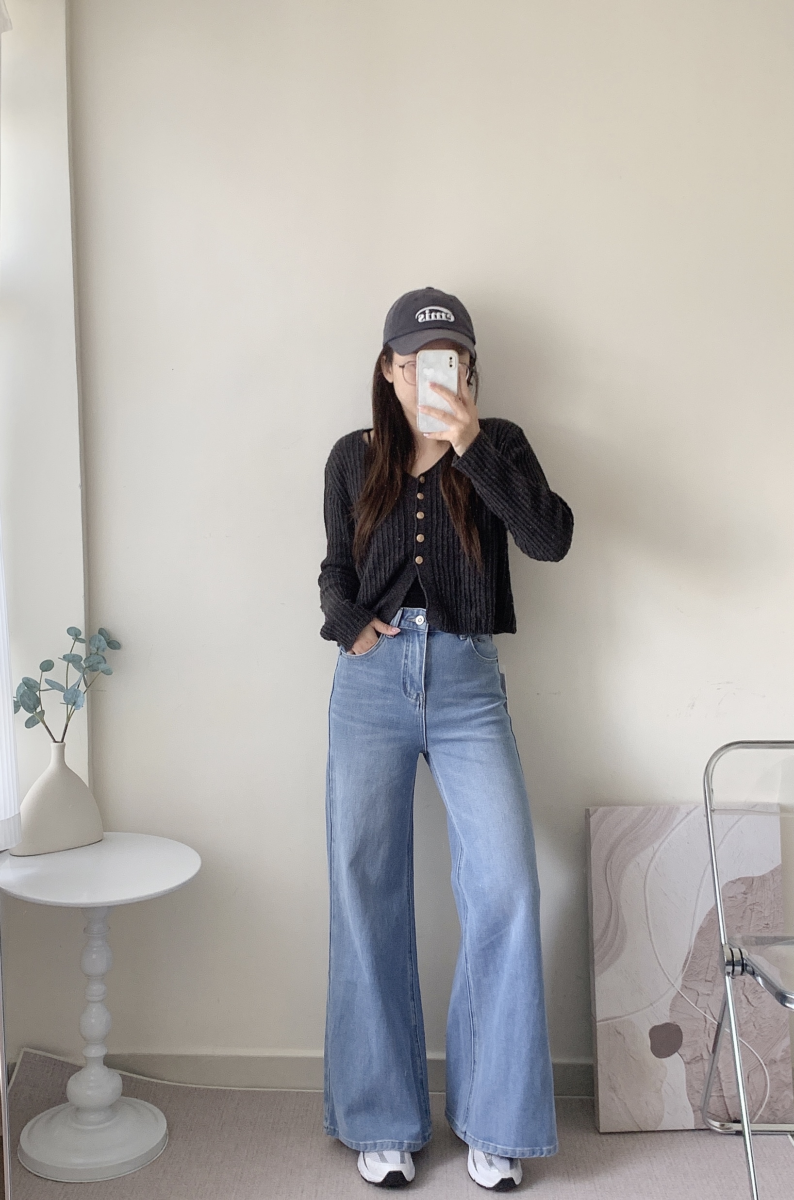 藍藍筒喇叭牛仔褲