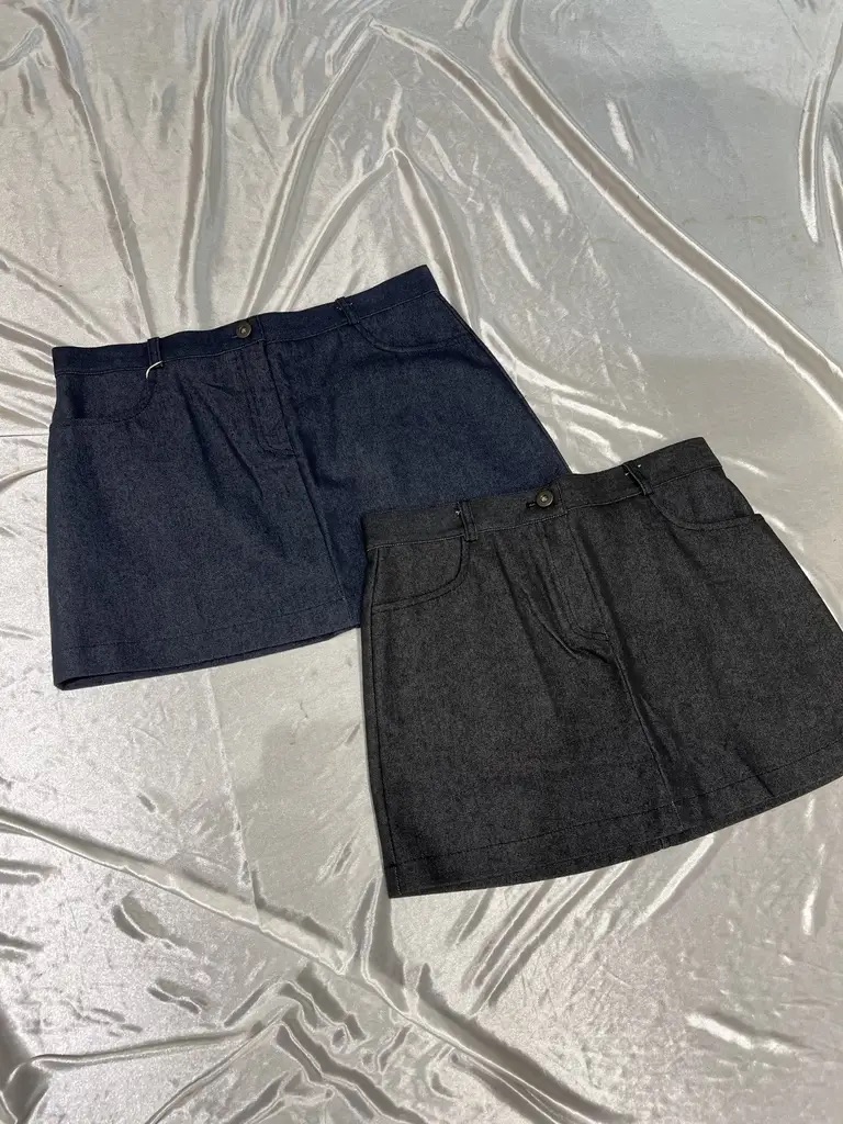 斯文風格 淨色A字短裙 KR2690