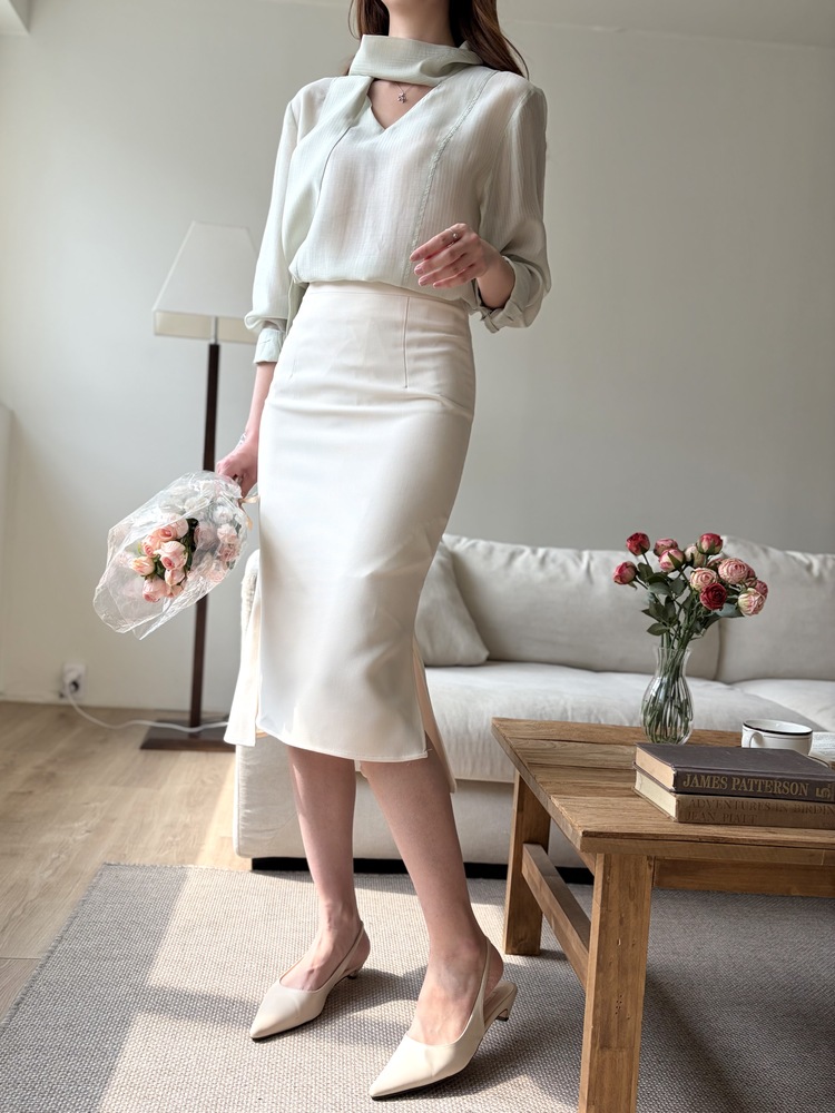 Pastel Mermaid Skirt (Ivory)