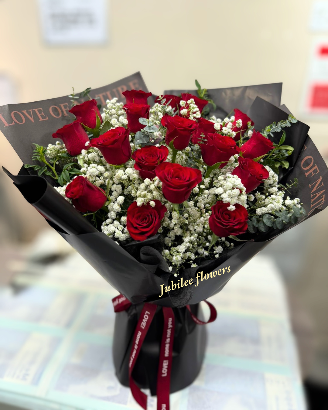 紅玫瑰花束