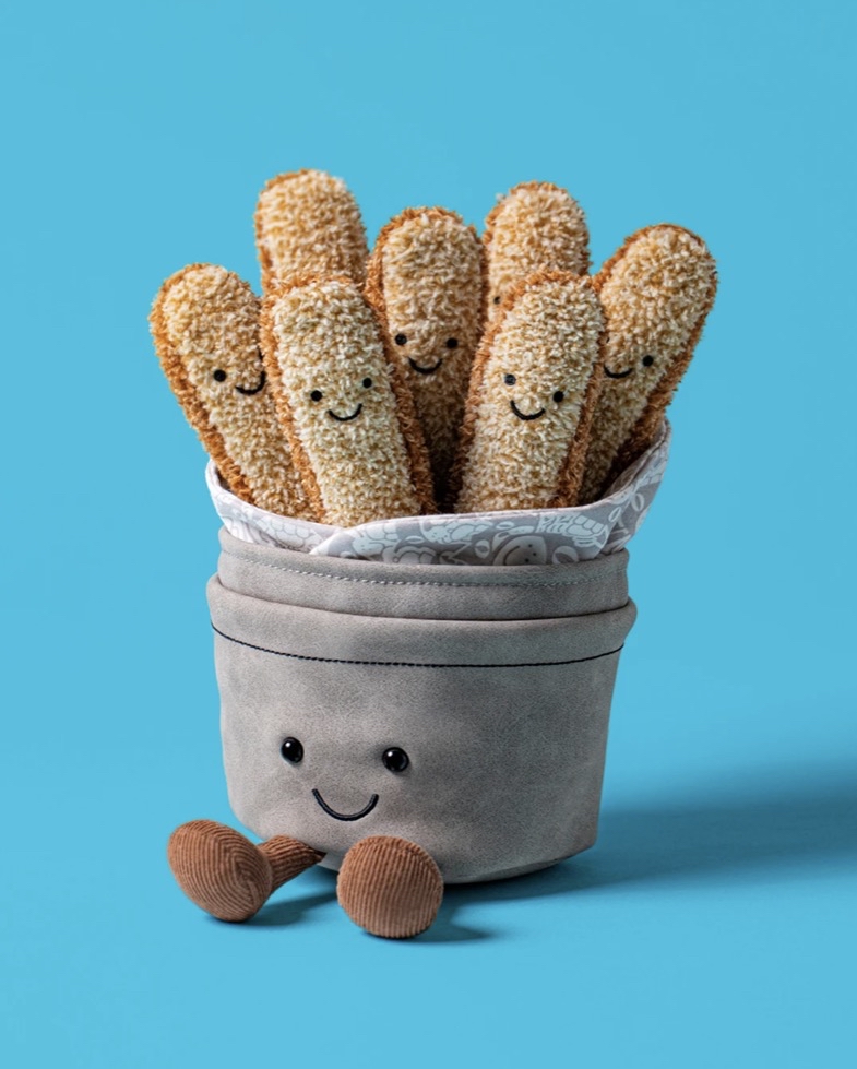 Jellycat NYC Dinner 紐約限定 美式漢堡 Pizza 熱狗 薯條 套裝連貼紙 Pin