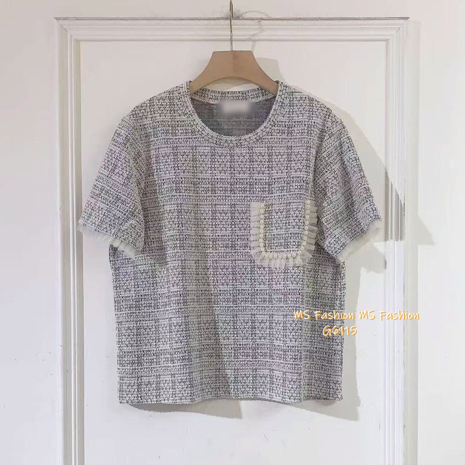 G6115 韓國🇰🇷拼紗ruffle top