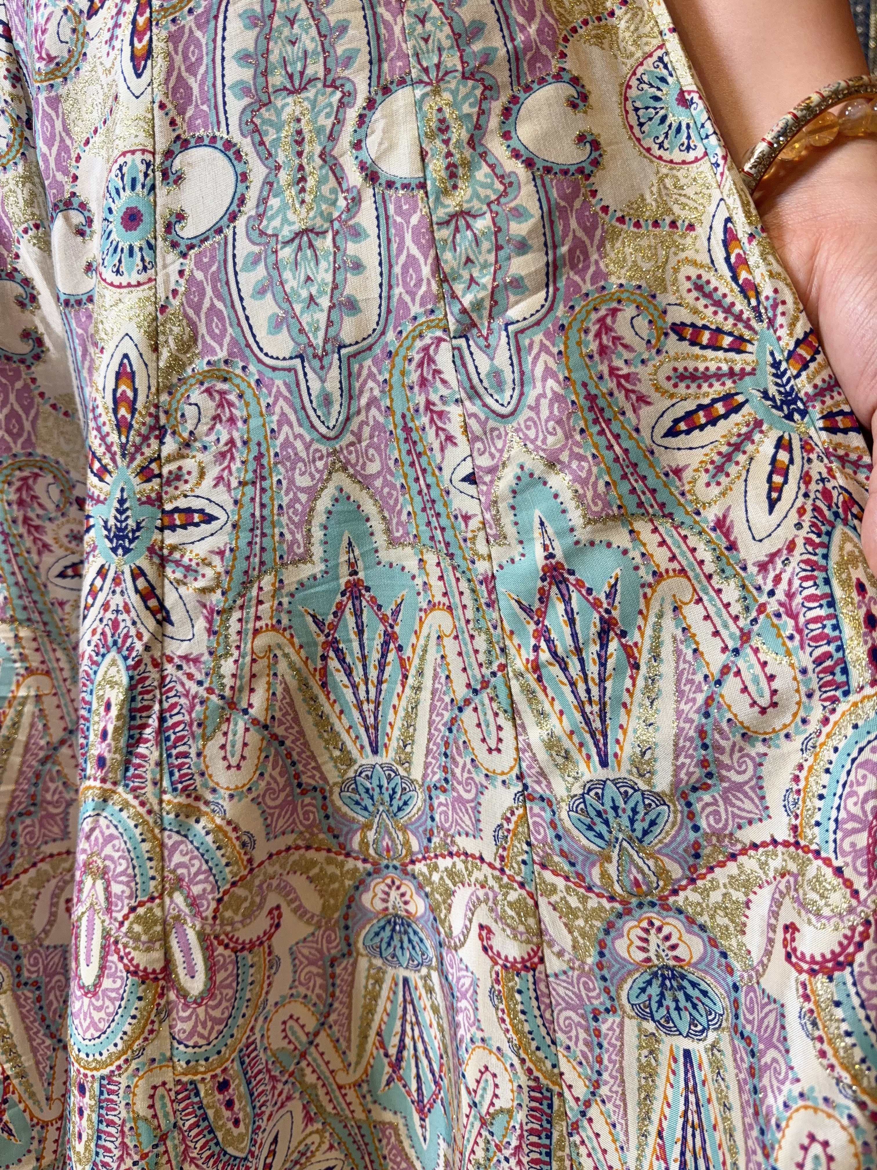 1649 Unicorn Foil Stamping A-Line Pants 39"