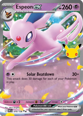 Pokemon TCG 30th Celebration - Espeon EX-070/128