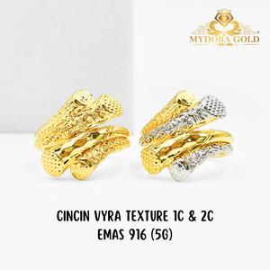 MYDORA Cincin Vyra Texture (5G) l EMAS 916/22K